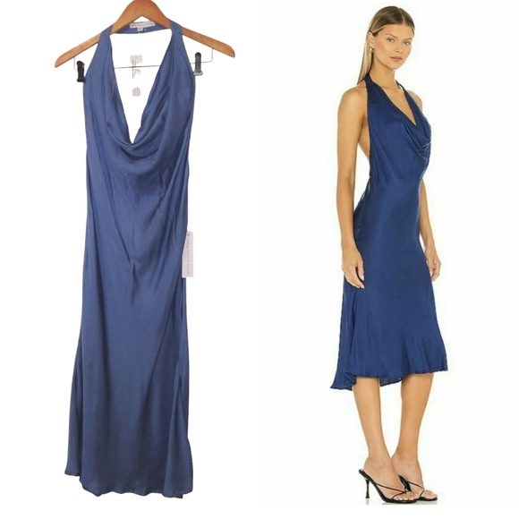 Young Fabulous & Broke Dresses & Skirts - NWT YOUNG FABULOUS & BROKE Rebel Halter Blue Dress